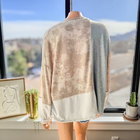 Gilli Colorblock Lightweight Long Sleeve Relaxed Fit Top/Sweatshirt-Women’s S/M - Picture 6 of 10